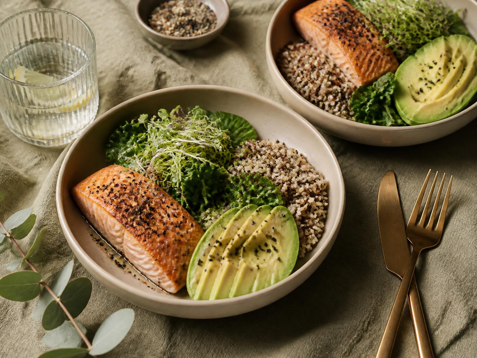 Platos saludables preparados y listos para la semana